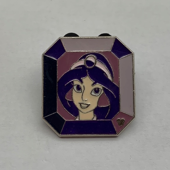 Disney Parks Princess Jasmine Gem Purple Hidden Mickey 2008 Lapel Pin - Picture 2 of 5